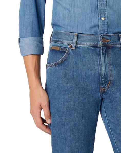 Wrangler Texas 100% Baumwolle - Vintage Stonewash - Herren Jeans